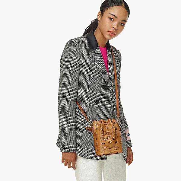 Túi Đeo Chéo Nữ MCM Park RMWDBSXL02C001abbit Bucket Bag in Visetos Màu Nâu