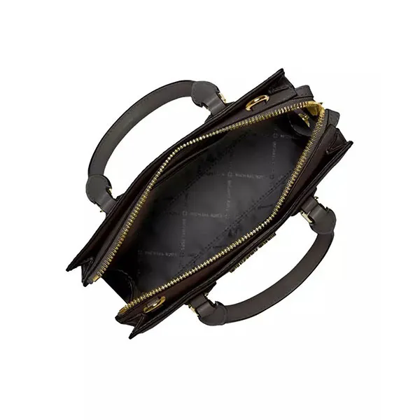 Túi Đeo Chéo Nữ Michael Kors MK Sheila Small Faux Saffiano Leather Satchel Black 35S3G6HS5L Màu Đen