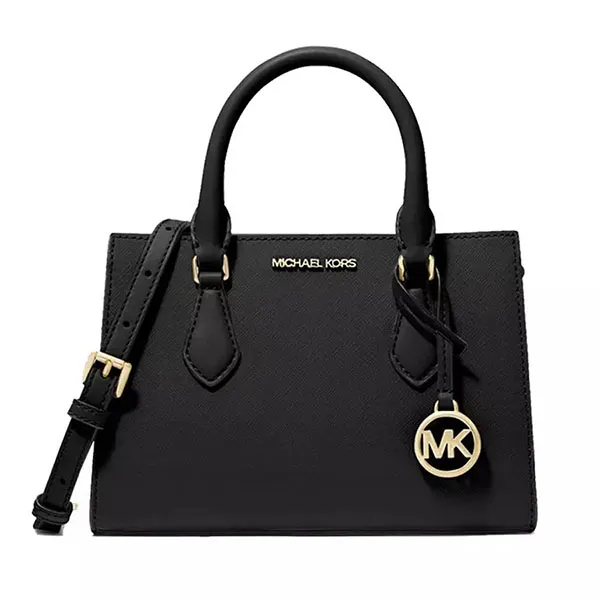 Túi Đeo Chéo Nữ Michael Kors MK Sheila Small Faux Saffiano Leather Satchel Black 35S3G6HS5L Màu Đen