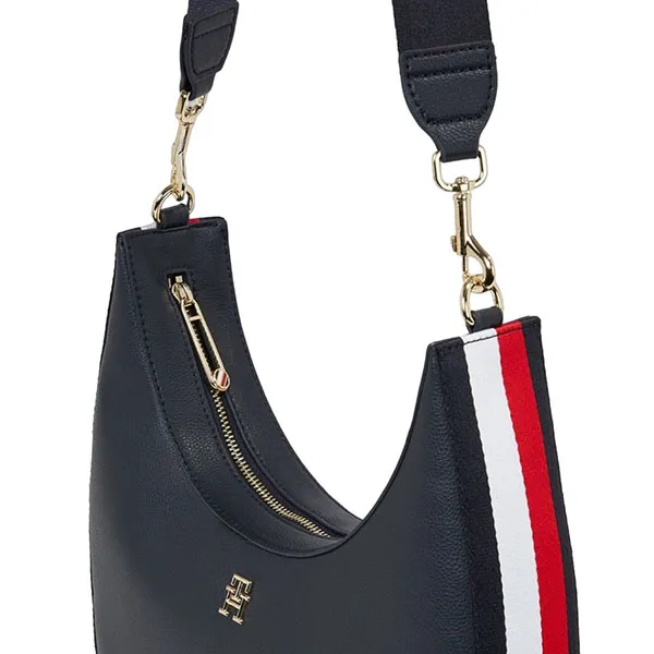 Túi Đeo Chéo Nữ Tommy Hilfiger TH Essential Crossbody Bag Black AW16088 Màu Đen - Túi xách - Vua Hàng Hiệu