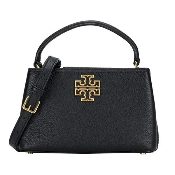 Túi Đeo Chéo Nữ Tory Burch Britten Micro Satchel Leather Black 145357 Màu Đen