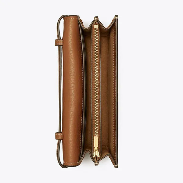 Túi Đeo Chéo Nữ Tory Burch Miller Wallet Crossbody Màu Nâu