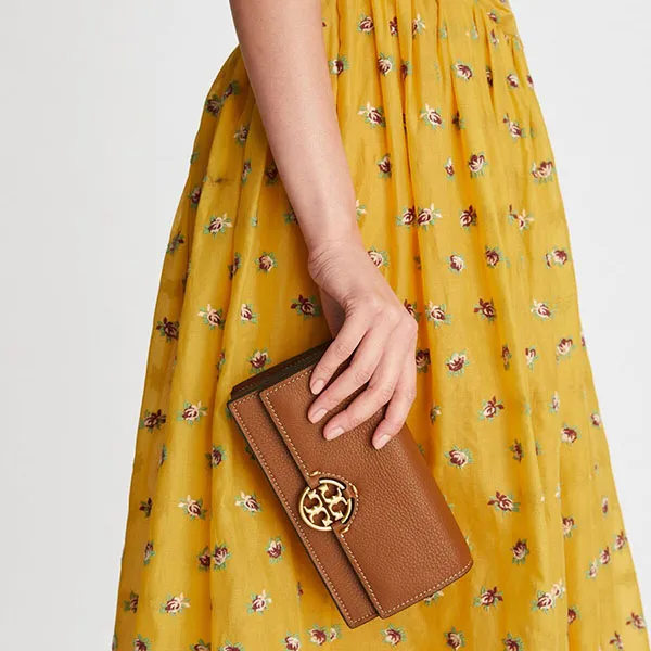 Túi Đeo Chéo Nữ Tory Burch Miller Wallet Crossbody Màu Nâu