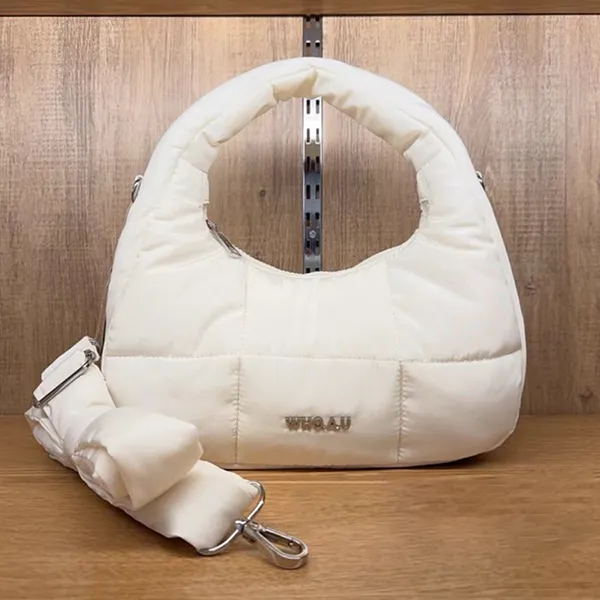 Túi Đeo Chéo Nữ WHOAU Padded Hobo Bag Ivory Màu Trắng Kem - Túi xách - Vua Hàng Hiệu