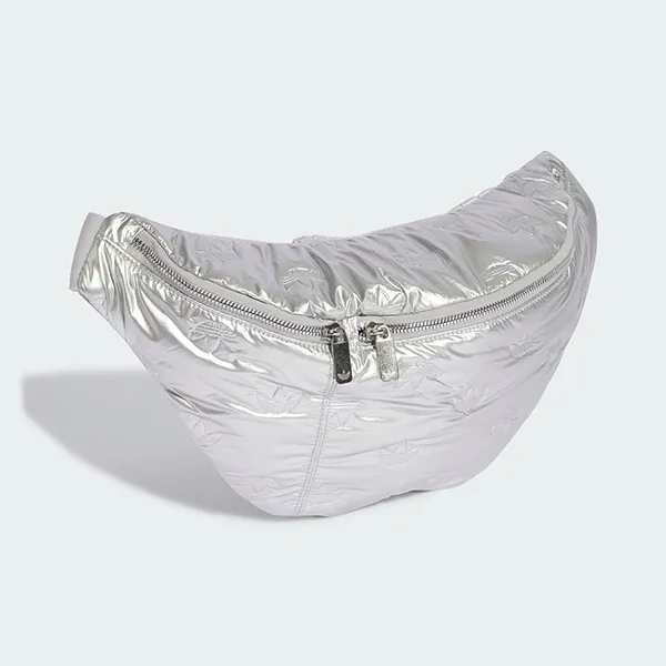Túi Đeo Hông Nữ Adidas Puffy Satin Oversized Waist Bag IL5013 Màu Bạc - Túi xách - Vua Hàng Hiệu