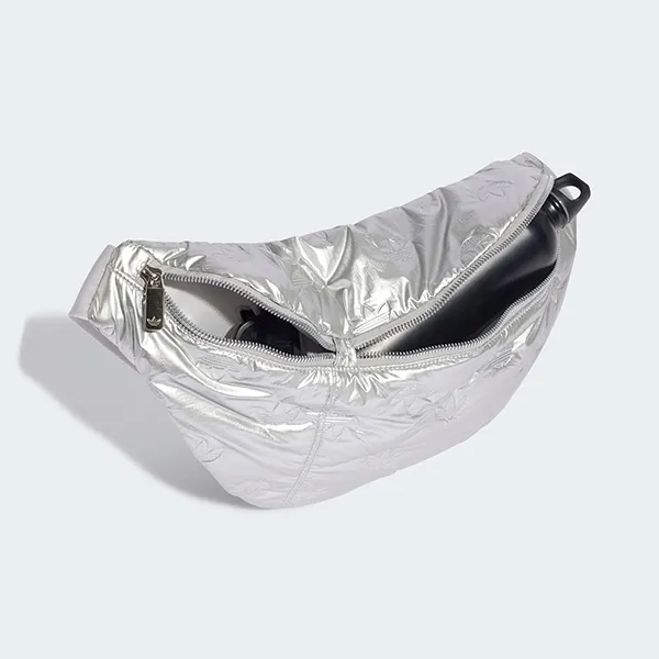 Túi Đeo Hông Nữ Adidas Puffy Satin Oversized Waist Bag IL5013 Màu Bạc - Túi xách - Vua Hàng Hiệu