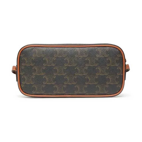 Túi Đeo Vai Nữ Celine Pre Owned Brown Leather Shoulder Bag Màu Nâu Đen - Túi xách - Vua Hàng Hiệu