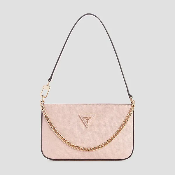 Túi Đeo Vai Nữ Guess Brynlee Mini Top-Zip Shoulder Bag Màu Hồng Phấn - Túi xách - Vua Hàng Hiệu