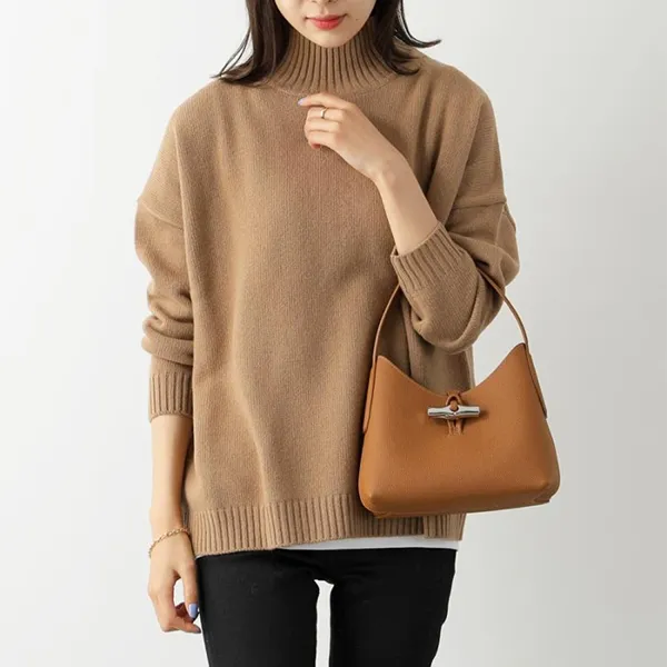 Túi Đeo Vai Nữ Longchamp Roseau Shoulder Bag 10152 HPN 016 Màu Nâu Bò - Túi xách - Vua Hàng Hiệu