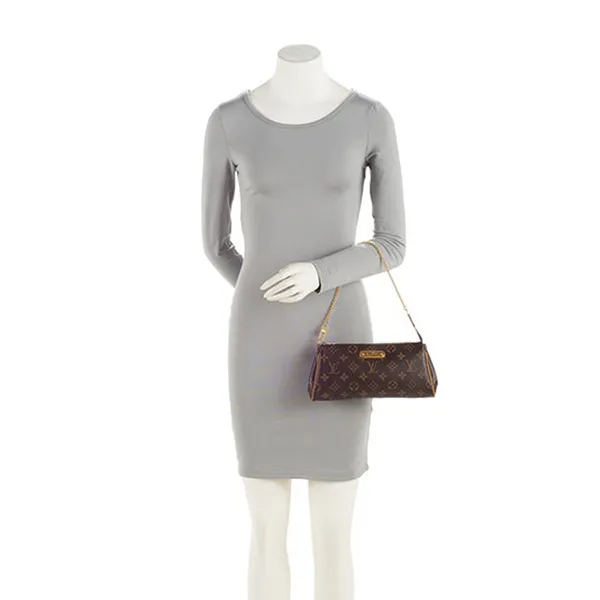 Túi Đeo Vai Nữ Louis Vuitton LV Monogram Canvas Eva Clutch Màu Nâu Đen - Túi xách - Vua Hàng Hiệu