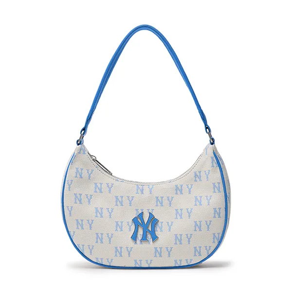 Túi Đeo Vai Nữ MLB Hobo Monogram New York Yankees 3ABQS014N-50SBD Màu Xanh Trắng