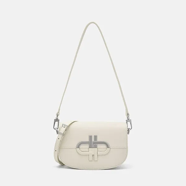 Túi Đeo Vai Nữ Pedro Icon Mini Leather Shoulder Bag 75210151-4 Màu Trắng Khóa Bạc - Túi xách - Vua Hàng Hiệu