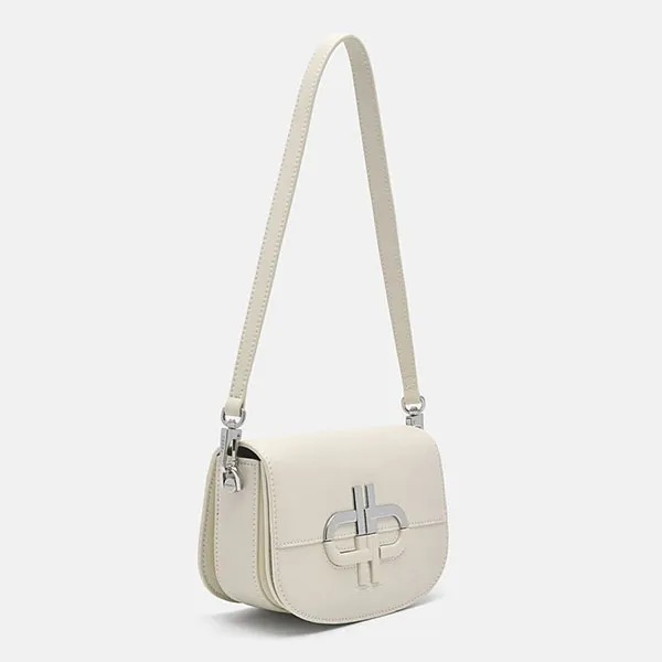 Túi Đeo Vai Nữ Pedro Icon Mini Leather Shoulder Bag 75210151-4 Màu Trắng Khóa Bạc - Túi xách - Vua Hàng Hiệu