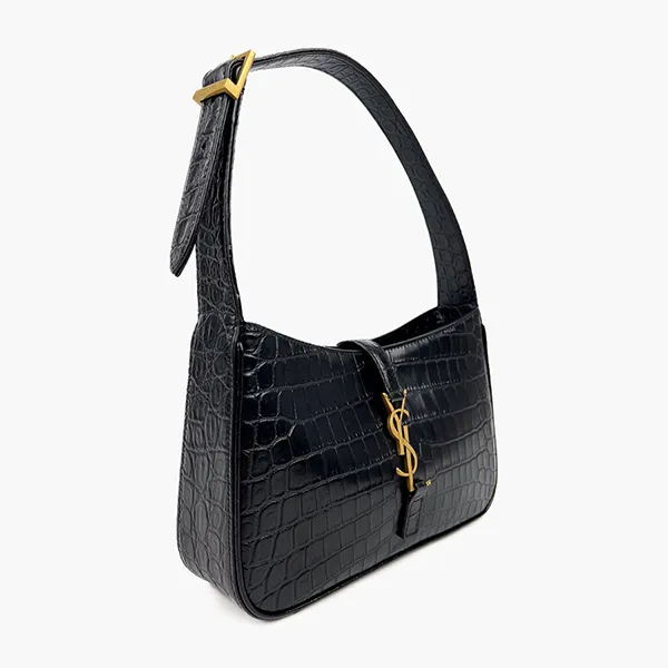 Túi Đeo Vai Nữ Yves Saint Laurent YSL Le Croc Effect Leather Shoulder Bag Màu Đen - Túi xách - Vua Hàng Hiệu