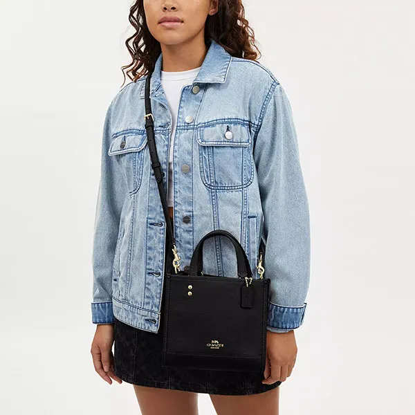 Túi Tote Nữ Coach Dempsey Tote 22 CO971 Màu Đen - Túi xách - Vua Hàng Hiệu