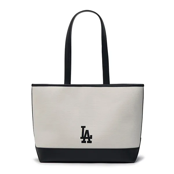 Túi Tote MLB Varsity Jacquard LA Dodgers 3AORL104N-07CRM Màu Đen Xám - Túi xách - Vua Hàng Hiệu