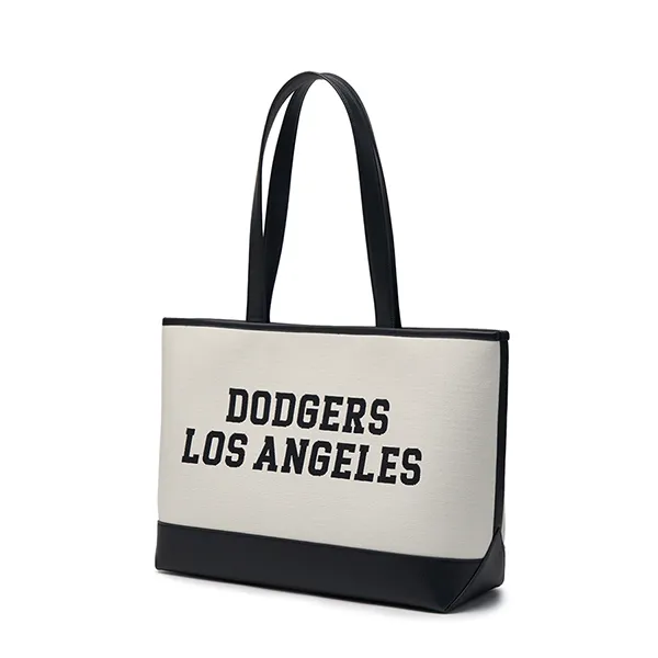 Túi Tote MLB Varsity Jacquard LA Dodgers 3AORL104N-07CRM Màu Đen Xám - Túi xách - Vua Hàng Hiệu
