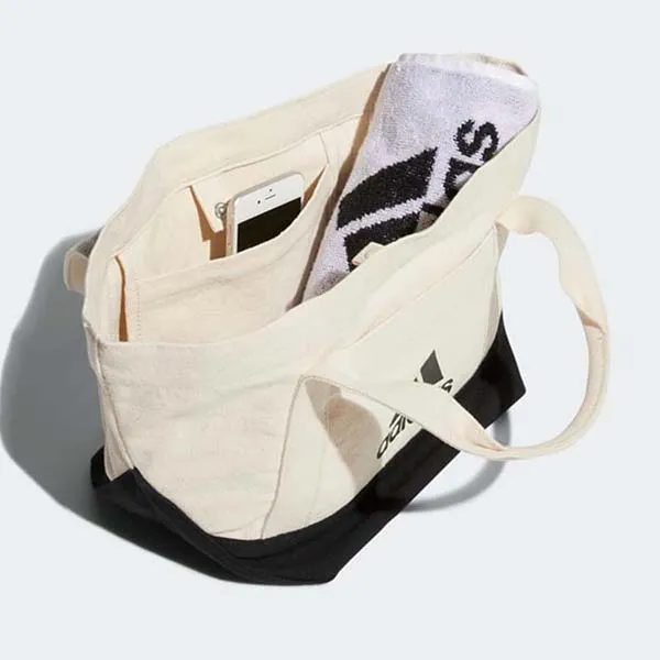 Túi Tote Nữ Adidas Canvas Bag IB0290 Màu Be Đen - Túi xách - Vua Hàng Hiệu