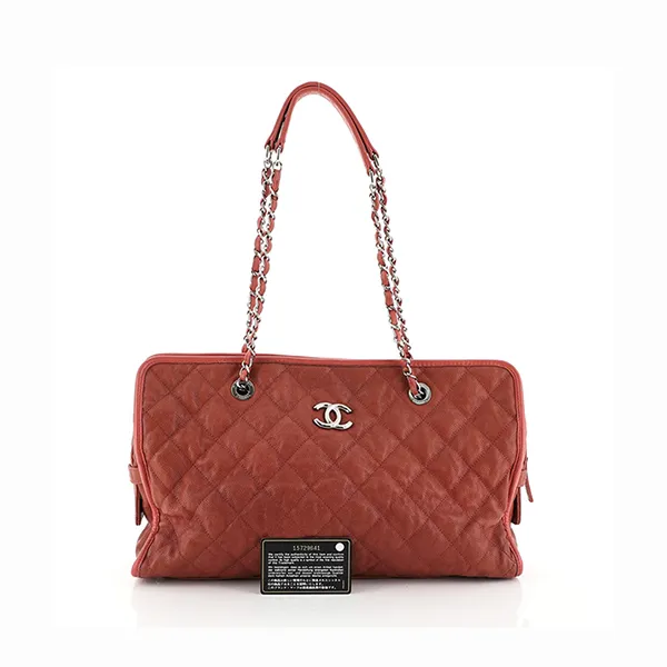 Túi Tote Nữ Chanel French Riviera Quilted Caviar Large Màu Cam