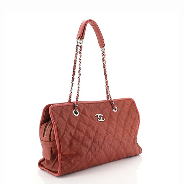 Túi Tote Nữ Chanel French Riviera Quilted Caviar Large Màu Cam