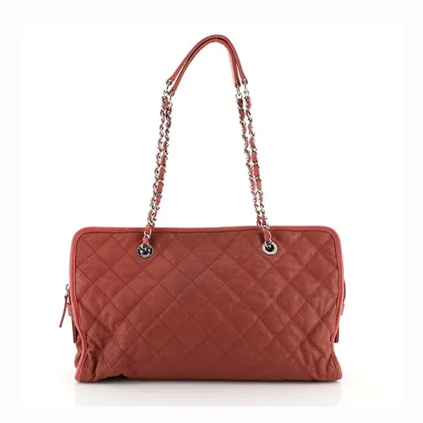 Túi Tote Nữ Chanel French Riviera Quilted Caviar Large Màu Cam