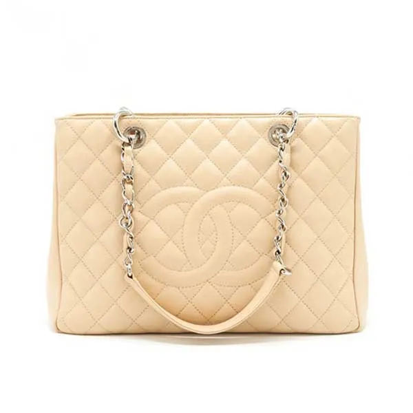 Túi Tote Nữ Chanel Grand Shopping Bag Caviar Beige GST Màu Be