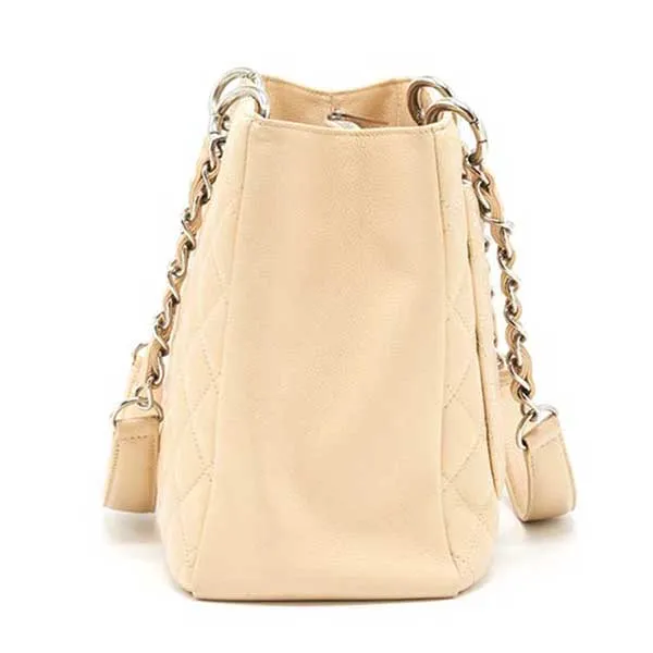 Túi Tote Nữ Chanel Grand Shopping Bag Caviar Beige GST Màu Be
