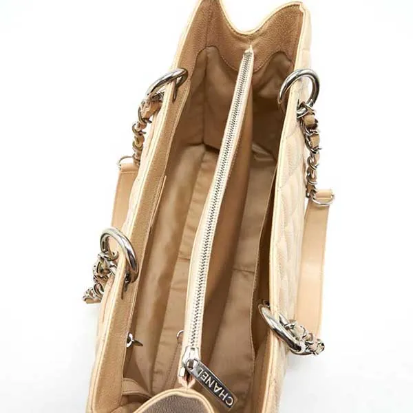 Túi Tote Nữ Chanel Grand Shopping Bag Caviar Beige GST Màu Be