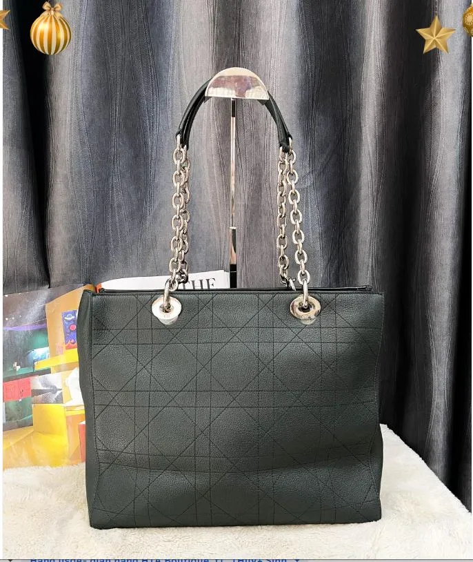 Túi Tote Nữ Christian Dior Ultra Leather Handbag Màu Xanh Rêu - Túi xách - Vua Hàng Hiệu