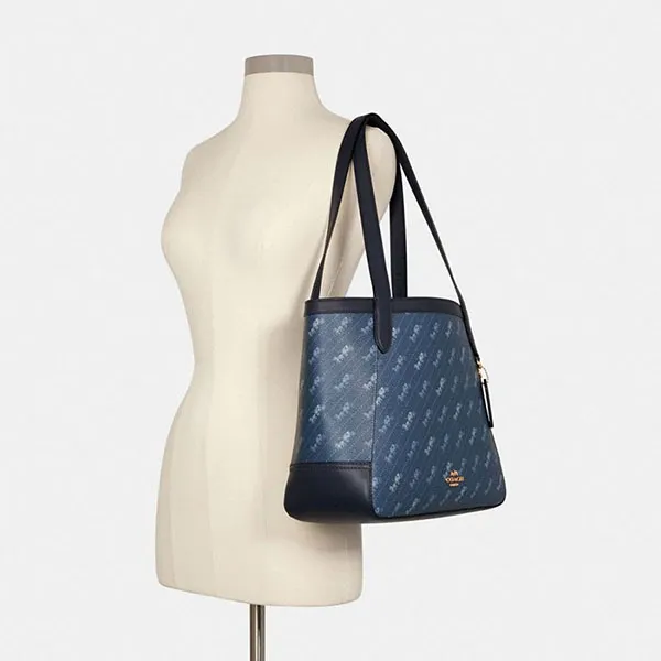 Túi Tote Nữ Coach Horse And Carriage Tote Bag 4061 Màu Xanh Denim