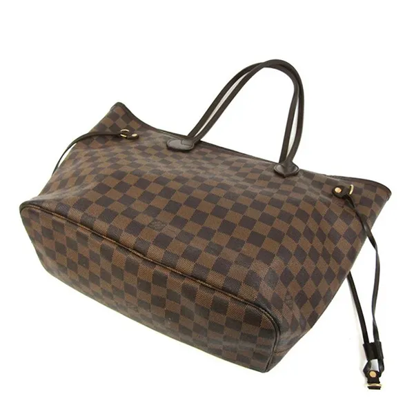 Túi Tote Nữ Louis Vuitton LV Damier Neverfull MM N51105 Ebene Màu Nâu Đen - Túi xách - Vua Hàng Hiệu