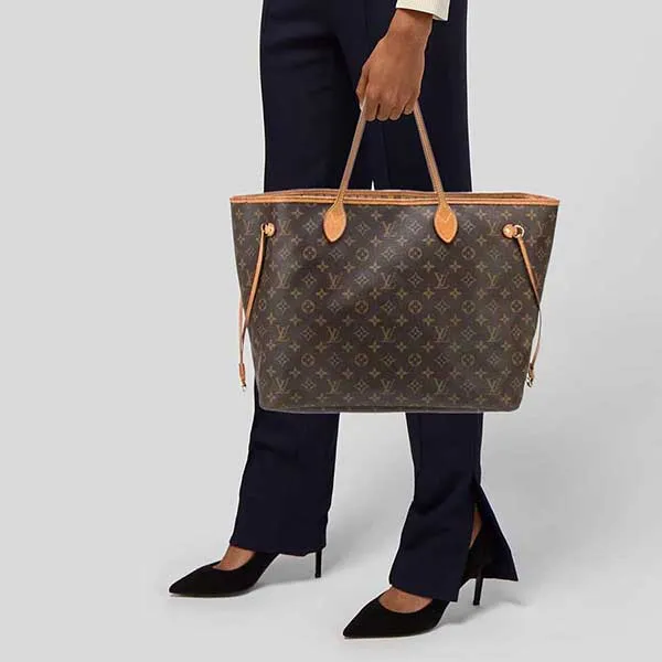 Túi Tote Nữ Louis Vuitton LV Monogram Neverfull GM Màu Nâu Đen - Túi xách - Vua Hàng Hiệu