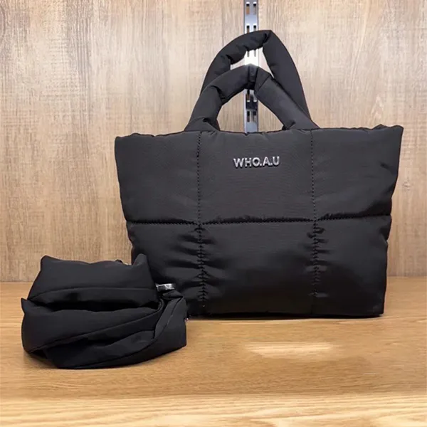 Túi Tote Nữ WHOAU Padded Square Tote Bag Màu Đen - Túi xách - Vua Hàng Hiệu