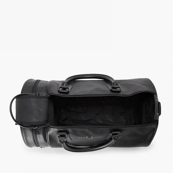 Túi Trống Du Lịch Fred Perry Scotch Grain Barrel Bag Màu Đen