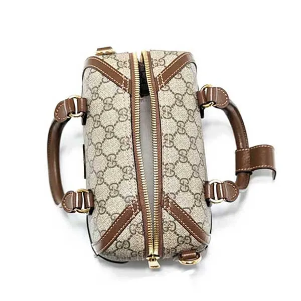Túi Trống Nữ Gucci Speedy Small Duffle Bag With Interlocking Màu Be Nâu - Túi xách - Vua Hàng Hiệu