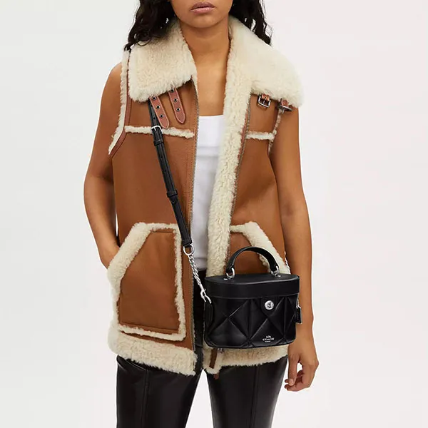 Túi Xách Nữ Coach Kay Crossbody With Puffy Diamond Quilting CM733 Màu Đen - Túi xách - Vua Hàng Hiệu
