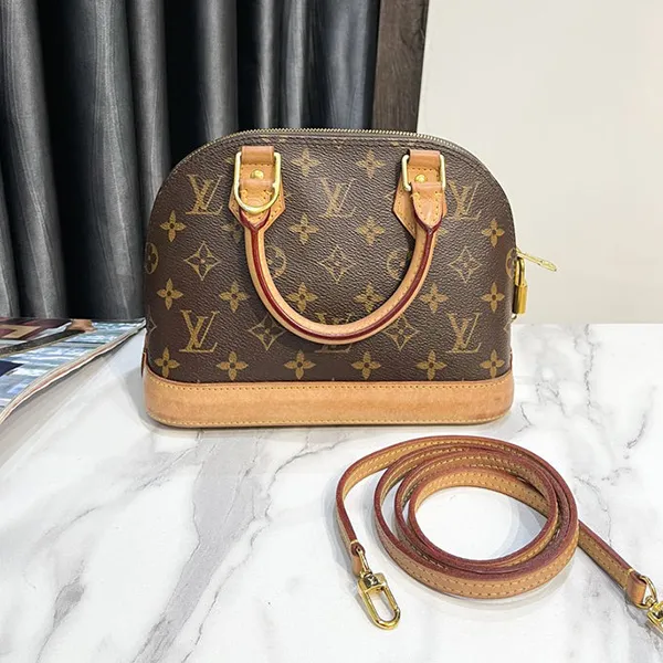 Túi Xách Nữ Louis Vuitton LV Alma BB Bag M53152 Màu Nâu Đen