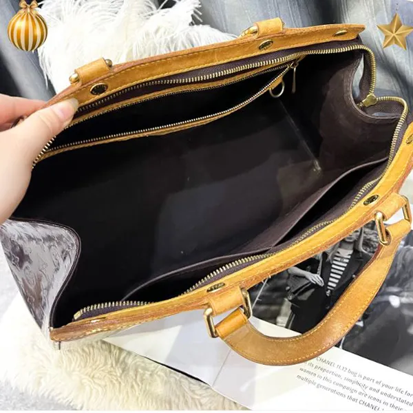 Túi Xách Nữ Louis Vuitton LV Amarante Monogram Vernis Brea MM Bag Màu Đỏ Mận - Túi xách - Vua Hàng Hiệu