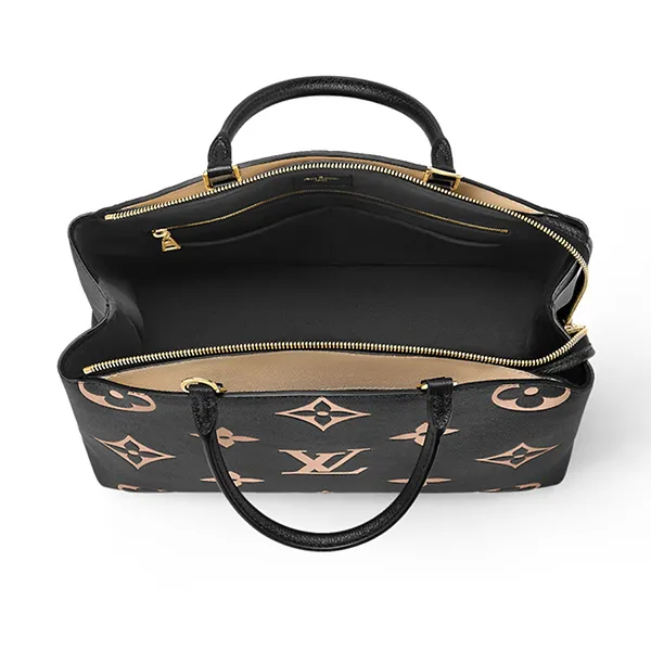 Túi Xách Nữ Louis Vuitton LV Grand Palais Tote Bag Black Beige M45842 Màu Đen Họa Tiết