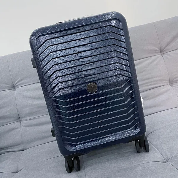 Vali Roberto Cavalli Snake-embossed Plated Spinner Suitcase Màu Xanh Navy