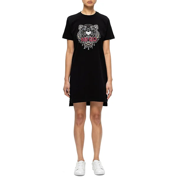 Váy Suông Kenzo Tiger T-shirt Dress Màu Đen Size XS