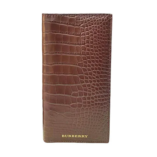 Ví Burberry BBR Vân Croc Màu Nâu