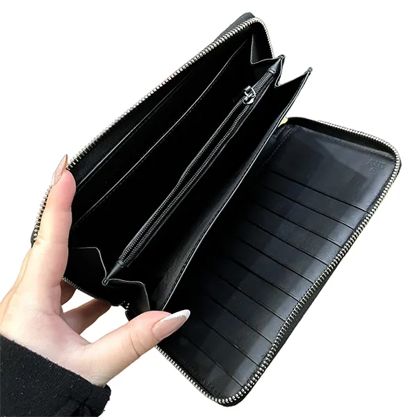 Ví Cầm Tay Nam Gucci GG Supreme Web Long Wallet Màu Đen