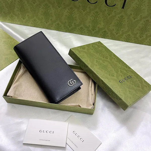 Ví Nam Gucci Marmont Long Wallets Màu Đen