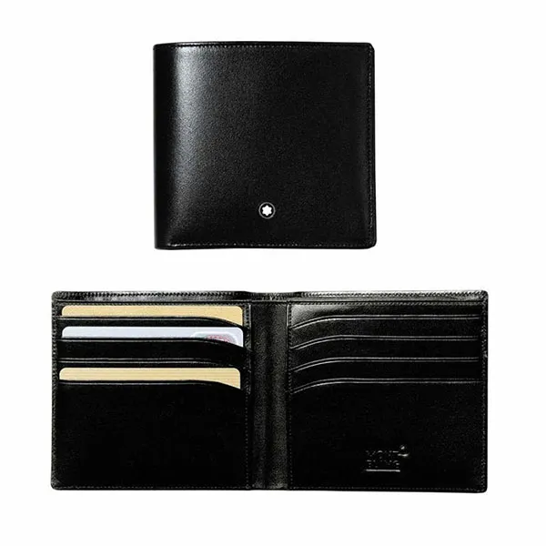 Ví Nam Montblanc Meisterstuck 8cc Black Leather Wallet MB125395 Màu Đen - Túi xách - Vua Hàng Hiệu
