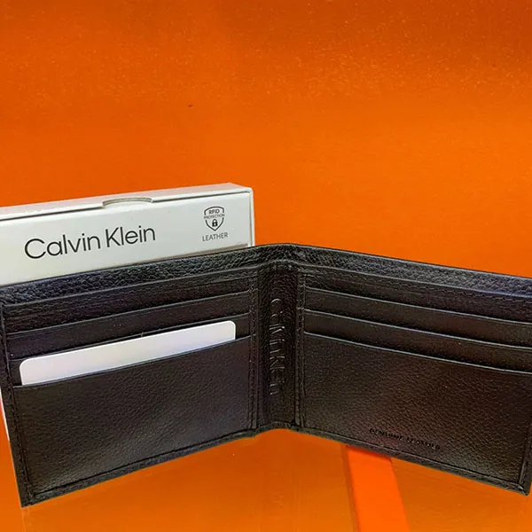 Ví Nam Calvin Klein CK Black Leather Bifold Wallet 31KA220001 Màu Đen - Túi xách - Vua Hàng Hiệu