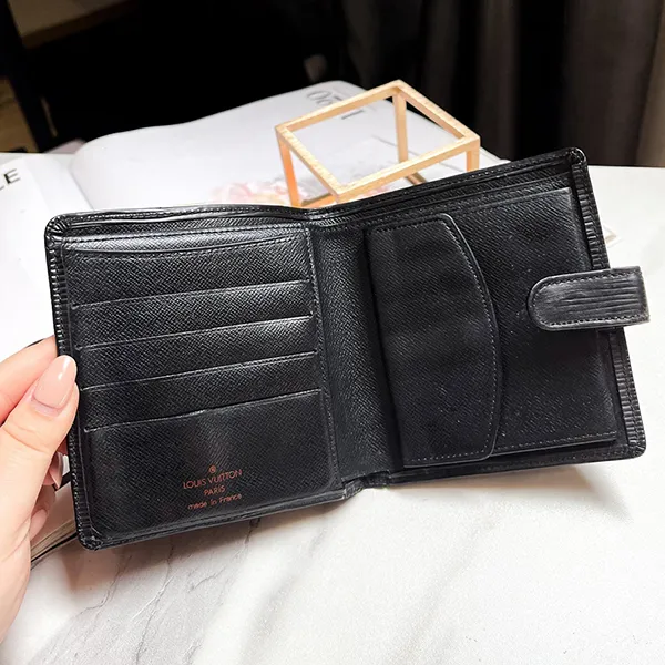 Ví Nam Louis Vuitton LV Black Epi Leather Compact Wallet Màu Đen - Túi xách - Vua Hàng Hiệu