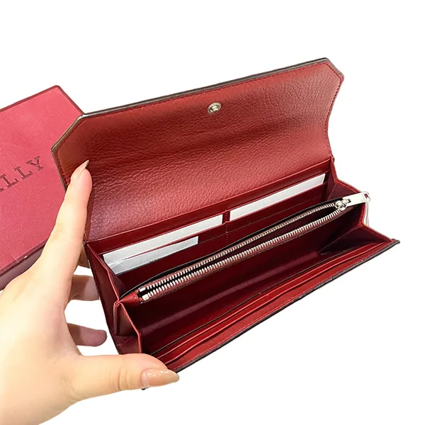 Ví Nữ Bally Red 14 Material Bovine Màu Đỏ - Túi xách - Vua Hàng Hiệu