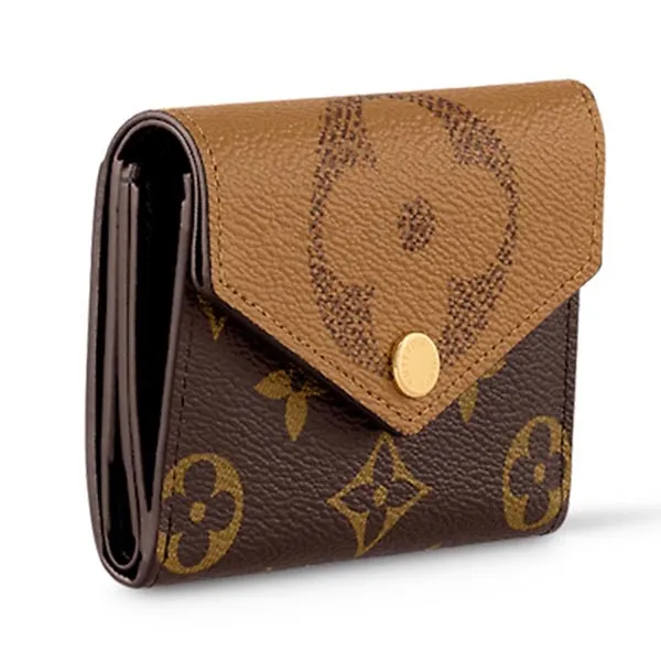 Ví Nữ Louis Vuitton LV Monogram Giant Pattern Zoé Wallet M80725 Màu Nâu Đen