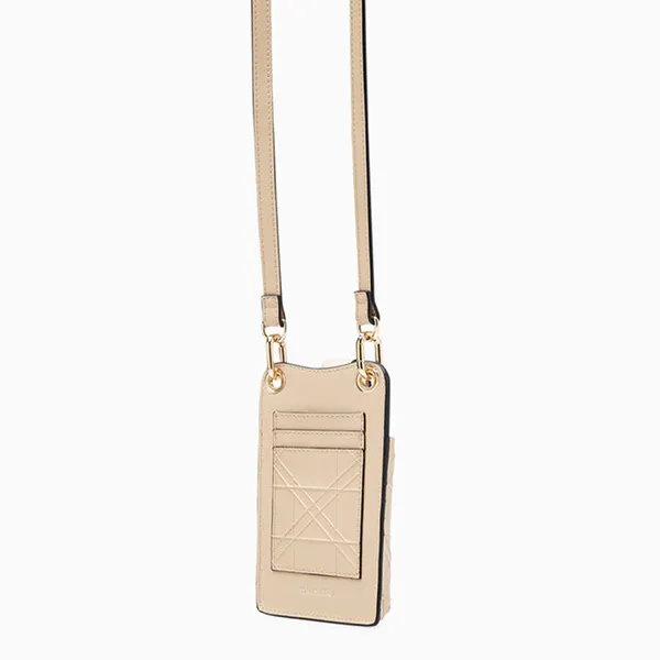Ví Nữ Lyn Jasmine Emboss Mobile Wallets On Chain LL24CWF018 Màu Be